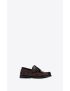 [SAINT LAURENT] le loafer penny slippers in tortoiseshell patent leather 670231AAARV2094