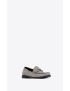 [SAINT LAURENT] le loafer penny slippers in coated canvas 711228AAASU2078