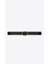 [SAINT LAURENT] frame buckle belt in smooth leather 669889AAAO81000