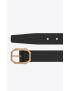 [SAINT LAURENT] frame buckle belt in smooth leather 669889AAAO81000