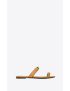 [SAINT LAURENT] le maillon flat sandals in smooth leather 6574532WNDD2635