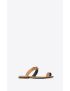 [SAINT LAURENT] le maillon flat sandals in smooth leather 6574532WNDD2635