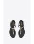 [SAINT LAURENT] cassandra sandals in reflective leather 711825AAATD8105