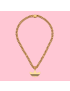 [GUCCI] adidas x  gourmette necklace with Trefoil pendant 702895J16318029
