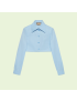[GUCCI] Heavy cotton poplin cropped shirt 691439ZAI754910
