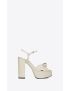 [SAINT LAURENT] bianca platform sandals in smooth leather 6067131ZJ001906