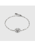 [GUCCI] Flower bracelet with diamonds and pearls 581818J8CZ09068