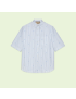 [GUCCI] Cotton striped shirt with embroidery 699128ZAIUO9059