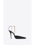 [SAINT LAURENT] claw slingback pumps in patent leather 7131751TVDD1000