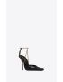 [SAINT LAURENT] claw slingback pumps in patent leather 7131751TVDD1000