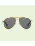 [GUCCI] Aviator frame sunglasses 706707I33308012