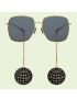 [GUCCI] Square sunglasses with disco ball charms 706683I33328012