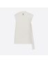 [DIOR] Sleeveless T Shirt with Draped Effect 213T82A4481_X0200