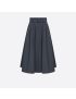 [DIOR] Flared Mid Length Skirt with Belt 217J56A3665_X5687
