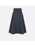 [DIOR] Flared Mid Length Skirt with Belt 217J56A3665_X5687