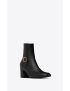 [SAINT LAURENT] mick zipped boots in smooth leather 70947925N001000