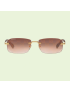 [GUCCI] Rectangular frame sunglasses 706708I33318063