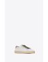 [SAINT LAURENT] andy sneakers in canvas and leather 71212612N708513