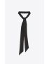 [SAINT LAURENT] glittering striped lavalliere tie in silk and metallic fiber 7109123YG781080