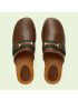 [GUCCI] Mens leather slipper with Horsebit 6993770G0P02360