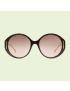 [GUCCI] Round frame sunglasses 706694J07402323