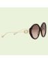 [GUCCI] Round frame sunglasses 706694J07402323