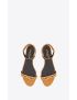 [SAINT LAURENT] le maillon flat sandals in smooth leather 6574542WNDD2635