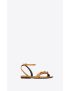 [SAINT LAURENT] le maillon flat sandals in smooth leather 6574542WNDD2635