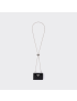 [PRADA] Brushed leather card holder with shoulder strap 1MR029_ZO6_F0002 (Black)