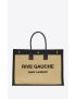 [SAINT LAURENT] rive gauche tote bag in embroidered raffia and leather 4992902M21E7070