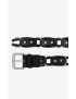 [SAINT LAURENT] motorcycle buckle braided belt in crocodile embossed leather 7091721ZQ4E1000