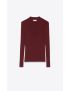 [SAINT LAURENT] sweater in ribbed cashmere, wool and silk 710734YAPK26001