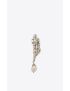 [SAINT LAURENT] rhinestone and pearl shield brooch in metal 705245Y15269257