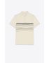 [SAINT LAURENT] striped polo shirt in cotton 706026Y36XF9090