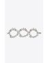 [SAINT LAURENT] oversized rhinestone ring bracelet in metal 706300Y15268368