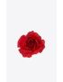 [SAINT LAURENT] red rose brooch in silk and metal 7141083YE986400