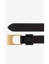 [SAINT LAURENT] cornee thin buckle belt in vegetable tanned leather 714924AAAO81000