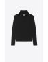 [SAINT LAURENT] monogram turtleneck t shirt in wool jersey 714557Y36WV1000