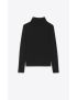 [SAINT LAURENT] monogram turtleneck t shirt in wool jersey 714557Y36WV1000