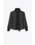 [SAINT LAURENT] lavalliere neck blouse in crepe muslin 710311Y115W1000