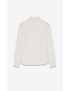 [SAINT LAURENT] cassandre shirt in striped cotton 695999Y7C119075
