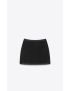 [SAINT LAURENT] mini skirt in suede and calfskin 710374YC2VV1010