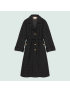 [GUCCI] Tweed wool belted coat 721090ZAKF91037