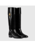 [GUCCI] Womens flat boot with half Horsebit 716683AFE001000