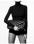 [SAINT LAURENT] sade large clutch in quilted velvet with rhinestones 655004FAANN1000