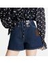 [LOUIS VUITTON] Monogram Patch Denim Shorts 1A9WPB