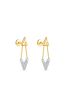 [LOUIS VUITTON] LV Volt Upside Down Earrings, Yellow Gold, White Gold And Diamonds Q96973