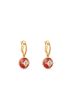 [LOUIS VUITTON] B Blossom Earrings, Yellow Gold, White Gold, Cornelian and Diamonds Q96899