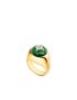 [LOUIS VUITTON] B Blossom Signet Ring, Yellow Gold, White Gold, Malachite And Diamonds Q9N50B
