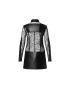 [LOUIS VUITTON] Feather Lace And Leather Shirt Dress 1A9WVK